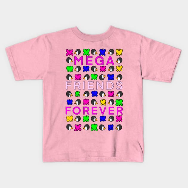 MEGA FRIENDS FOREVER Kids T-Shirt by BenIrelandBooks